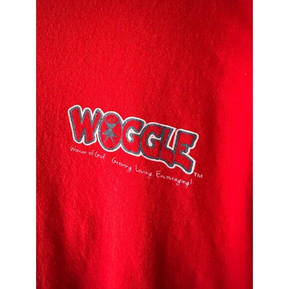 Woggle Red Christmas Cross Long Sleeve T-Shirt Womens Size Small - Picture 5 of 6